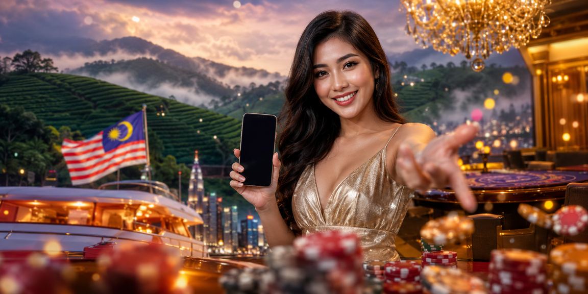 Pemain Malaysia menggunakan telefon bimbit untuk bermain jackpot melalui aplikasi 26000